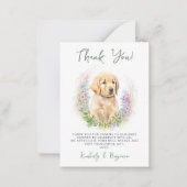 Budget Schattigee Puppy Dog Sage Dank u Baby showe Notitiekaartje (Voorkant)