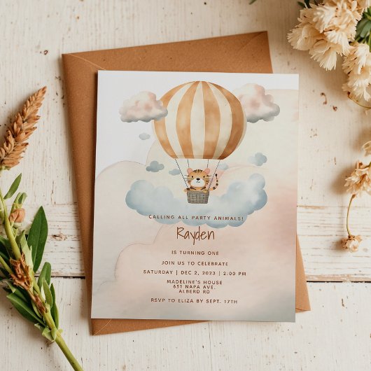 BUDGET Schattigee Tijger Hete Luchtballon 1e Verja