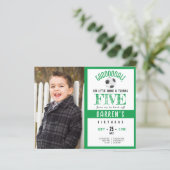 Budget Schattigee Voetbal Foto Groene Verjaardagsu (Staand voorkant)