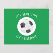 Budget Schattigee Voetbal Foto Groene Verjaardagsu (Achterkant)