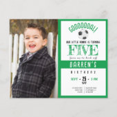 Budget Schattigee Voetbal Foto Groene Verjaardagsu (Voorkant)