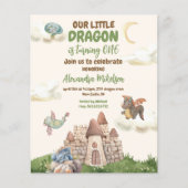 Budget Schattigee Waterverf Dragon Baby 1e Verjaar (Voorkant)