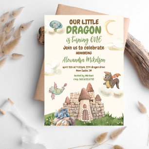 Budget Schattigee Waterverf Dragon Baby 1e Verjaar