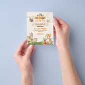 Budget Schattigee Waterverf Dragon Baby shower Flyer (Hand)