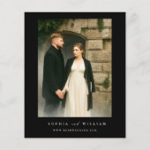 BUDGET Schedel Hallowedding Retro Foto Gothic brui Flyer (Achterkant)