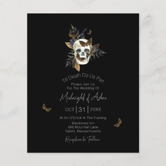 Budget schedel tot de dood Doe ons deel Bruiloft U (Voorkant)