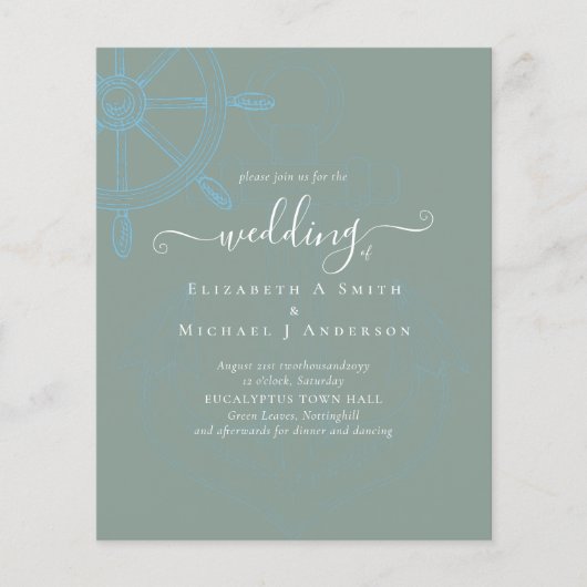 BUDGET Scheepsstuur Bruiloft (Voorkant)