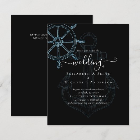 BUDGET Scheepsstuur Bruiloft (Voorkant / Achterkant)