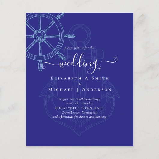 BUDGET Scheepsstuur Bruiloft (Voorkant)