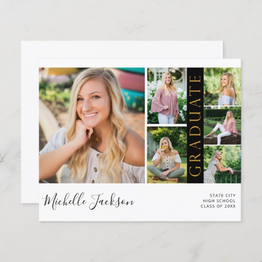 Budget School Spirit 6 Foto Afstuderen Black G an (Voorkant / Achterkant)