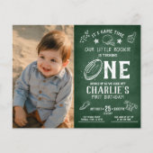 Budget schoolbord Football Foto 1e verjaardag (Voorkant)