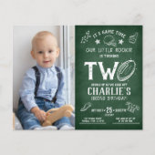 Budget schoolbord Football Foto 2e verjaardag (Voorkant)