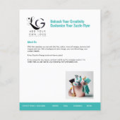 ⭐️BUDGET Schoonmaak Diensten DIY Sjabloon Blauwgro Flyer (Achterkant)