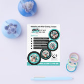 ⭐️BUDGET Schoonmaak Diensten DIY Sjabloon Blauwgro Flyer (Enkel)