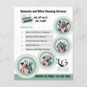 ⭐️BUDGET Schoonmaak Diensten DIY Sjabloon Sage Gre Flyer (Voorkant)