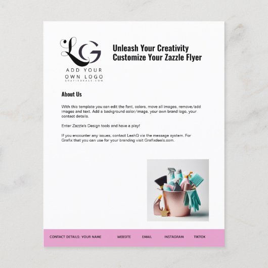 ⭐️BUDGET Schoonmaak Diensten DIY Sjabloon Snoep Ro Flyer (Achterkant)