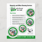 ⭐️BUDGET Schoonmaak Diensten Doe-Het-Zelf Sjabloon Flyer (Voorkant)