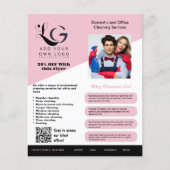 ⭐️BUDGET Schoonmaakdiensten DIY-sjabloon Blush Roz Flyer (Voorkant)