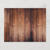 Budget schuur hout monogram foto Bruiloft uitnodig (Achterkant)