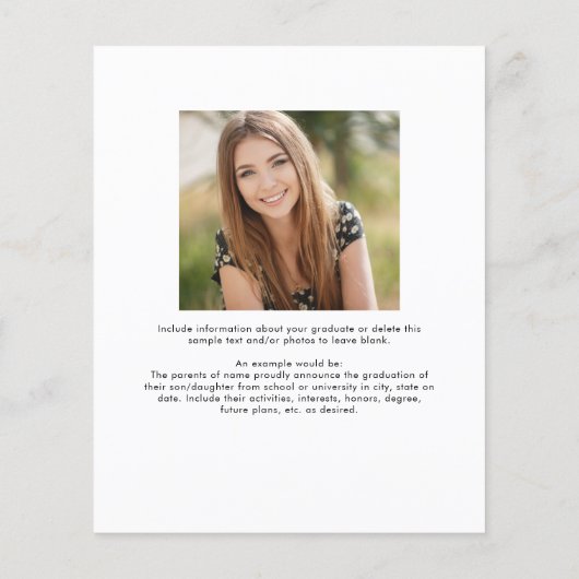 Budget Script 2 Foto Afstuderen aankondiging (Achterkant)