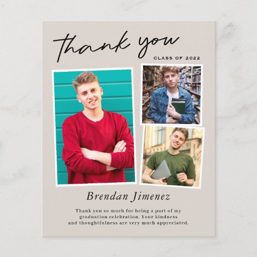 Budget Script 3 Foto Afstuderen Dank u (Voorkant)