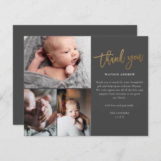 Budget Script 3 Foto Baby Hartelijk dank (Voorkant / Achterkant)