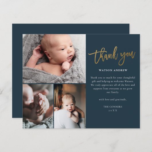 Budget Script 3 Foto Baby Hartelijk dank (Voorkant / Achterkant)