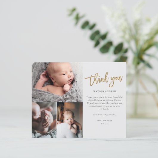 Budget Script 3 Foto Baby Hartelijk dank (Staand voorkant)