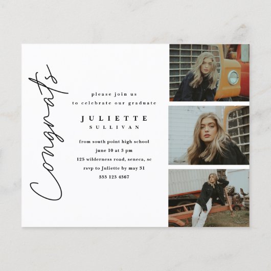 Budget Script 4 Uitnodigingen van de Partij van de (Achterkant)