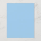 Budget Script Baby Blue Trouw Uitnodiging (Achterkant)