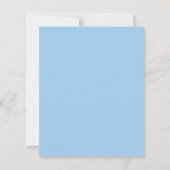 Budget Script Baby Blue Wedding Invitation (Achterkant)