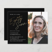 Budget Script Black Gold 87th Birthday (Voorkant / Achterkant)