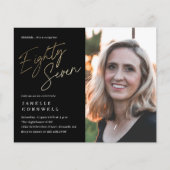 Budget Script Black Gold 87th Birthday (Voorkant)