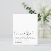 Budget Script Black White Pas getrouwd Foto Dank u (Staand voorkant)