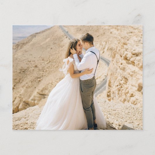 Budget Script Bruiloft Dank u Hart Fotokaart (Achterkant)