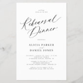 Budget script bruiloft repetitie diner uitnodiging flyer (Voorkant)