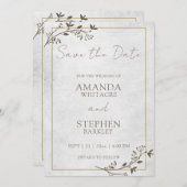 Budget Script Bruiloft Save the Date Kaart (Voorkant / Achterkant)