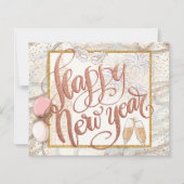 BUDGET Script Champagne Balloons Happy Nieuwjaar (Voorkant)