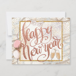 BUDGET Script Champagne Balloons Happy Nieuwjaar