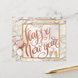 BUDGET Script Champagne Balloons Happy Nieuwjaar