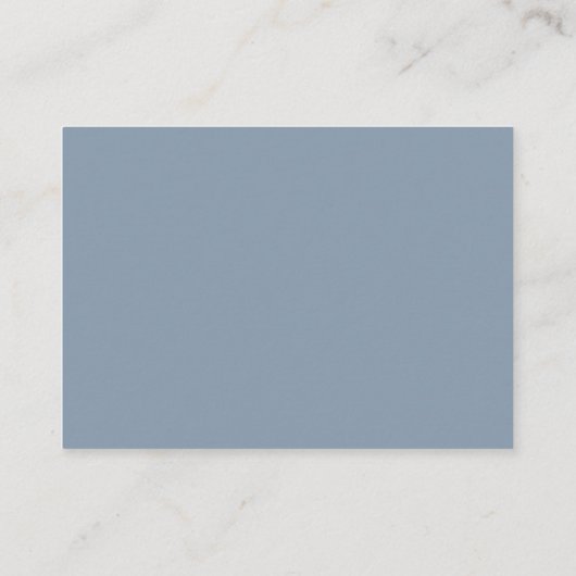BUDGET Script Dusty Blue Wedding QR Code RSVP Informatiekaartje (Achterkant)