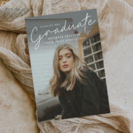 Budget Script Eenvoudige Foto Afstudeer Uitnodigin