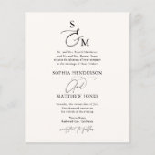 Budget Script Elegante bruiloft (Voorkant)