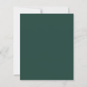 Budget Script Emerald Green Wedding Invitation (Achterkant)