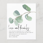 Budget Script Eucalptus Pas getrouwd Foto Dank u (Voorkant)