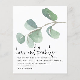 Budget Script Eucalptus Pas getrouwd Foto Dank u