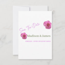 Budget Script Floral Sla de datum uitnodiging op