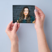 Budget Script Foto Afstudeer Uitnodiging Flyer (Hand)