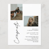 Budget Script Foto Afstudeerfeest Uitnodiging (Achterkant)