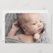 Budget Script Foto Baby Bedanktkaart (Achterkant)